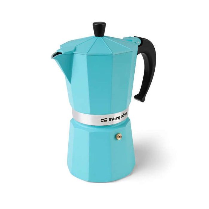Orbegozo KFV 1245 Cafetera de Aluminio - Prepara 12 Tazas de Cafe en Minutos - Compatible con Diferentes Tipos de Cocinas - Mango Ergonomico y Valvula de Seguridad - Facil de Limpiar y Mantener
