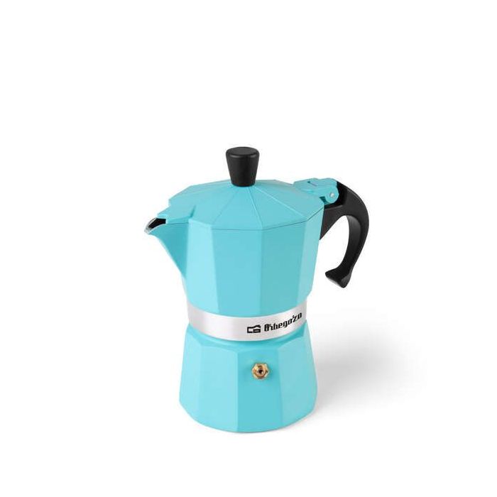 Orbegozo KFR 345 Cafetera de Aluminio - Prepara 3 Tazas de Cafe en Minutos - Compatible con Diferentes Tipos de Cocinas - Mango Ergonomico y Valvula de Seguridad - Facil de Limpiar y Mantener