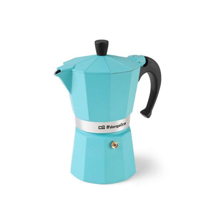 Orbegozo KFV 645 Cafetera de Aluminio - Prepara 6 Tazas de Cafe en Minutos - Compatible con Diferentes Tipos de Cocinas - Mango Ergonomico y Valvula de Seguridad - Facil de Limpiar y Mantener