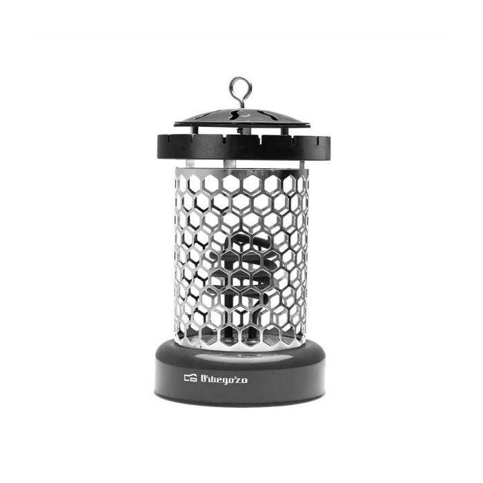 Orbegozo LO 8005 Estufa Electrica Compacta y Segura - Potencia 400W - Gancho Incorporado - Rejilla de Seguridad - 2 Niveles de Calor - 145x250x155mm - Color negro
