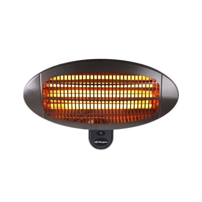 Orbegozo PHF 26 Estufa de Cuarzo para Exterior - Potencia 2000W - Proteccion IP-X4 - 3 Niveles de Calor - Color gris oscuro
