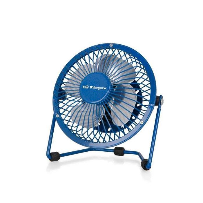 Orbegozo PW 1026 Mini Ventilador de Sobremesa - Potente y Silencioso - Conexion USB 2 en 1 - Aspas Metalicas de 10cm