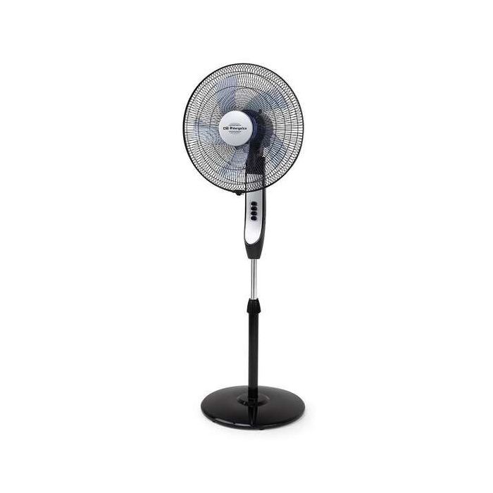 Orbegozo SF 0441 Ventilador de Pie Refrescante - Potente Caudal de Aire - Oscilacion Oval - Altura Regulable - 3 Velocidades - Silencioso - Facil Limpieza - Estable