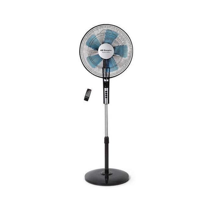 Orbegozo SF 0640 Ventilador de Pie con Mando a Distancia - Potente Motor de 65W - Temporizador de hasta 7.5H - Oscilacion Automatica - Base Estable - Panel LED - Practico y Eficiente