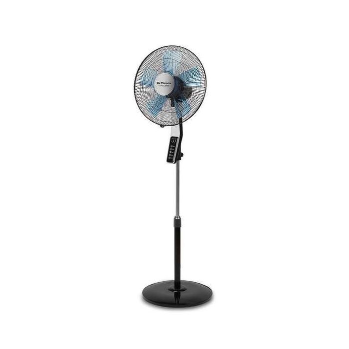 Orbegozo SF 0642 Ventilador de Pie con Mando a Distancia y Temporizador - Modos Silent Night y Nature - Gran Caudal de Aire - Oscilacion Automatica - Altura Regulable - Diseño Moderno