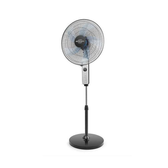 Orbegozo SF 1046 Ventilador de Pie - Temporizador hasta 1 Hora - Altura Regulable hasta 150cm - Potencia de 80W - 5 Aspas y 3 Velocidades - Funcion Oscilante y Cabezal Inclinable