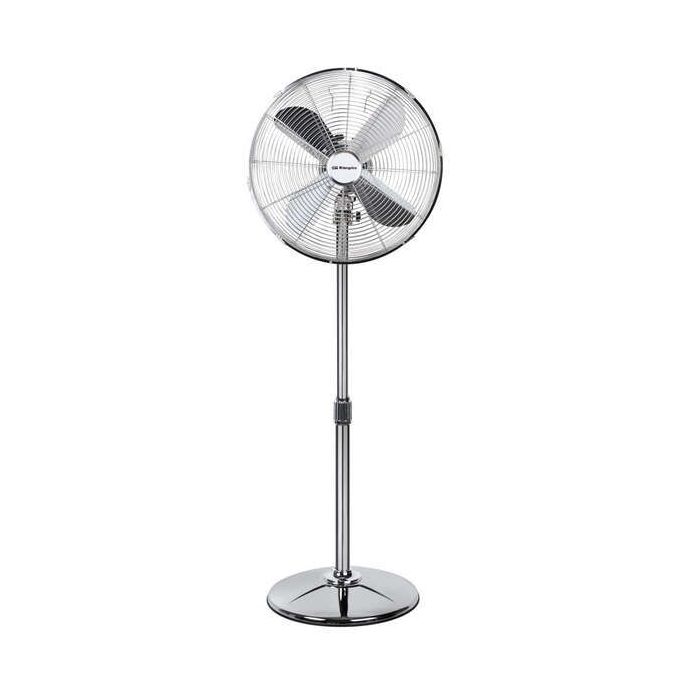 Orbegozo SF 3345 Ventilador de Pie Clasico - Potente y Economico - 3 Velocidades de Ventilacion - Altura Regulable - Diseño Cromado