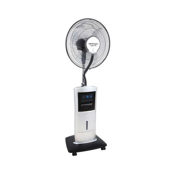 Orbegozo SFH 1000 Ventilador Humidificador Fresco y Puro - Potente Ventilador con Humidificador de 100W - Gran Caudal de Aire - Deposito de 1.5 Litros - Temporizador de 7.5 H - Base con Ruedas