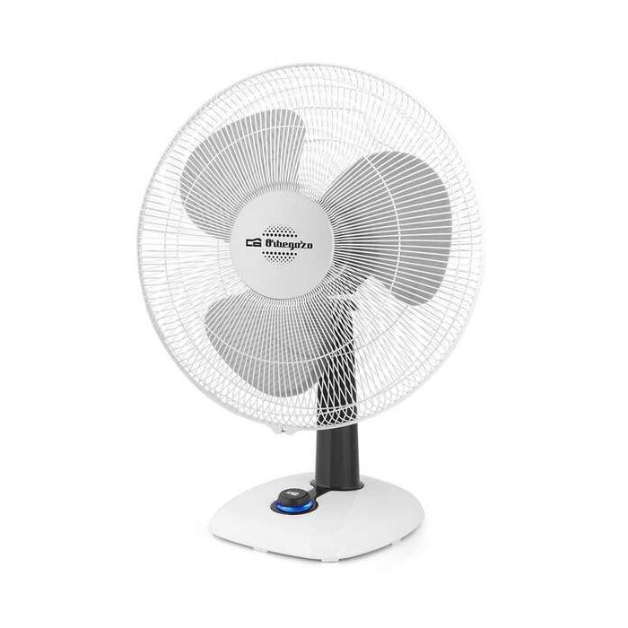 Orbegozo TF 0143 Ventilador de Sobremesa Elegante y Eficiente - Aspas de 40cm - 3 Velocidades - Funcion Oscilacion - Silencioso - Base Estable y Rejilla de Proteccion