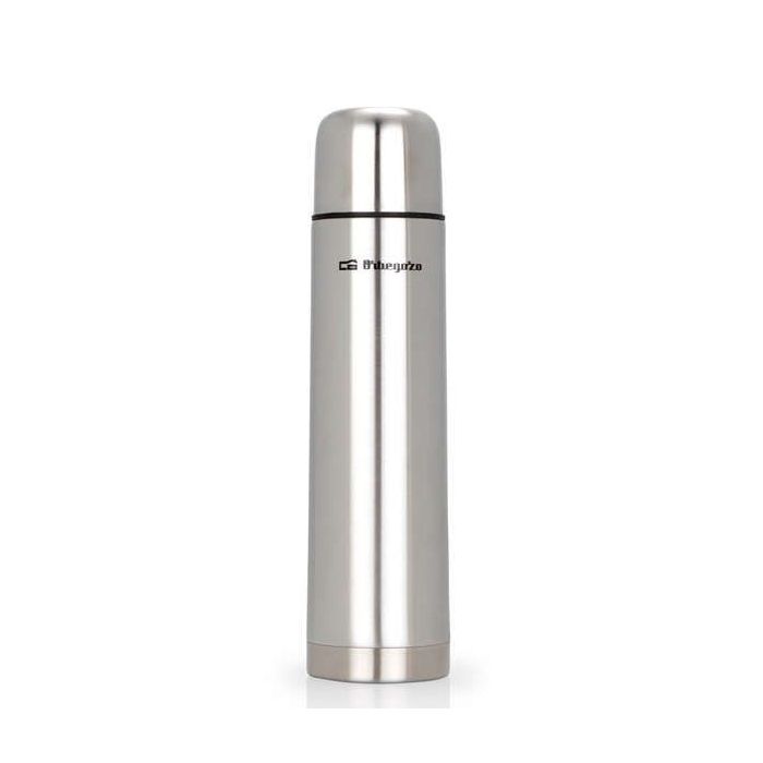 Orbegozo TRL 10060 Termo Inoxidable - Mantiene Liquidos Frios por 24H y Calientes por 12H - Capacidad 1000ml - Tapon Dosificador - Antioxidante y sin Olores