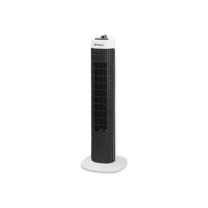 Orbegozo TW-0730 Ventilador de Torre Oscilante - 3 Velocidades - Potente Caudal de Aire - Practico y Funcional - Color Blanco/Negro