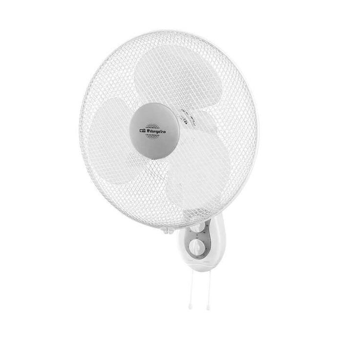 Orbegozo WF 0139 Ventilador de Pared Eficiente y Seguro - Aspas de 40cm - 3 Velocidades - Cabezal Multi Orientable - Rejilla de Proteccion - Potencia 45 W - Temporizador 2h