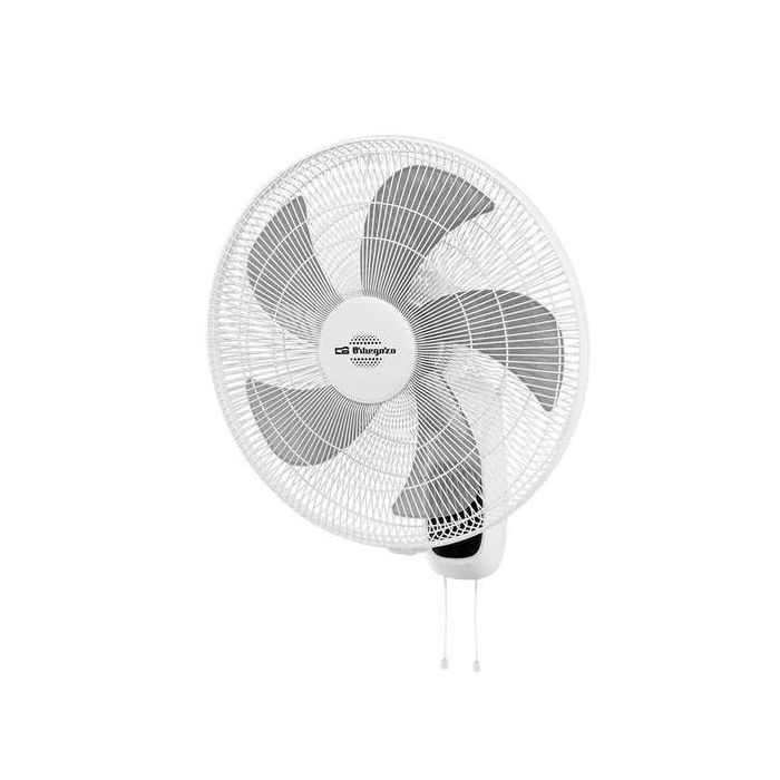 Orbegozo WF 0146 Ventilador de Pared - Potente Motor de 60W - Cabezal Inclinable y Movimiento Oscilante - Diametro de 45cm y 3 Velocidades de Ventilacion