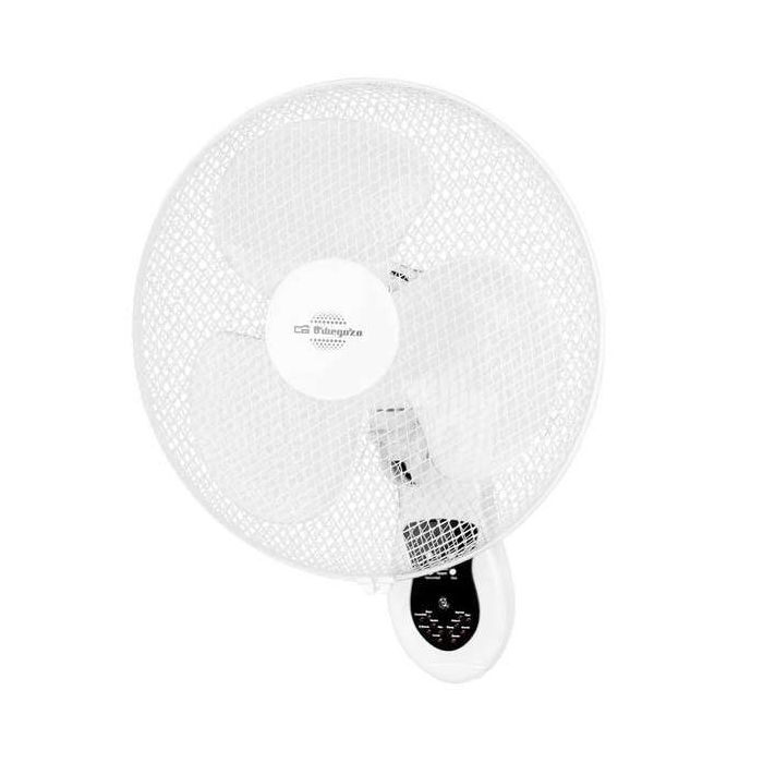 Orbegozo WF 0242 Ventilador de Pared Practico y Seguro - Aspas de 40cm - 3 Velocidades - Cabezal Oscilante - Temporizador 7.5h - Mando a Distancia