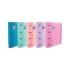Oxford Europeanbinder Touch Carpeta de 4 Anillas Formato A4+ con Recambio Cuadriculado 5x5mm y 4 Taladros - Tapa Tacto Suave - Cierre con Goma Elastica - Colores Surtidos Pastel