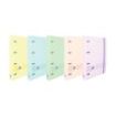 Oxford Europeanbinder Live & Go Carpeta de 4 Anillas Formato A4+ con Recambio Cuadriculado 5x5mm y 4 Taladros - Tapa de Plastico Resistente - Cierre con Goma Elastica - Colores Surtidos Pastel