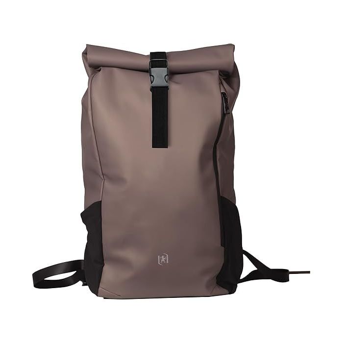 Oxford Identity Roll Top Mochila con Cierre Enrollable 24L - Material Resistente al Agua - Asa Colgador en la Parte Posterior - Bolsillo Frontal con Llavero - 48x32x10cm - Color Marron
