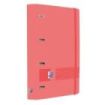 Oxford Europeanbinder Live & Go A4+ Carpeta Tamaño A4+ con Recambio de 100 Hojas Cuadricula 5x5mm - Tapa de Plastico Polyfoam - Cierre con Goma - Color Sandia