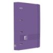 Oxford Europeanbinder Live & Go A4+ Carpeta Tamaño A4+ con Recambio de 100 Hojas Cuadricula 5x5mm - Tapa de Plastico Polyfoam - Cierre con Goma - Color Lila