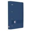 Oxford Europeanbinder Live & Go A4+ Carpeta Tamaño A4+ con Recambio de 100 Hojas Cuadricula 5x5mm - Tapa de Plastico Polyfoam - Cierre con Goma - Color Azul Marino