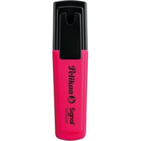 Pelikan Subrayador Textmarker Signal - Punta Biselada de 2.0mm - Tinta de Secado Rapido - Ideal para Resaltar Texto - Color Rosa Fluorescente