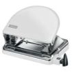 Petrus 52 WOW Taladro Perforador Clasico Metalico - Hasta 20 Hojas - Marcas de Formato - Facil Vaciado - Punzones 5.5mm - Color Blanco Metalizado