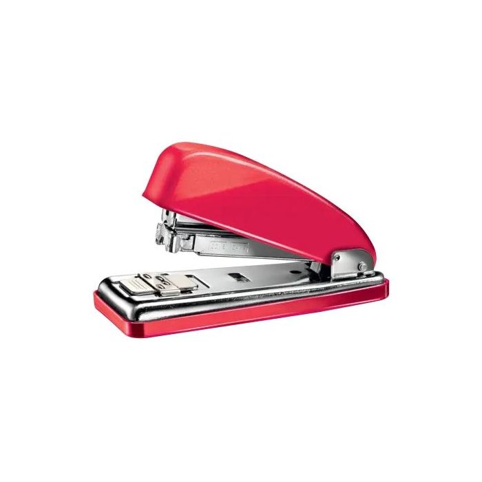 Petrus 226 WOW Grapadora Metalica + Caja de 200 Grapas - Hasta 30 Hojas - Grapado Cerrado, Abierto y Clavado - Color Rojo Metalizado