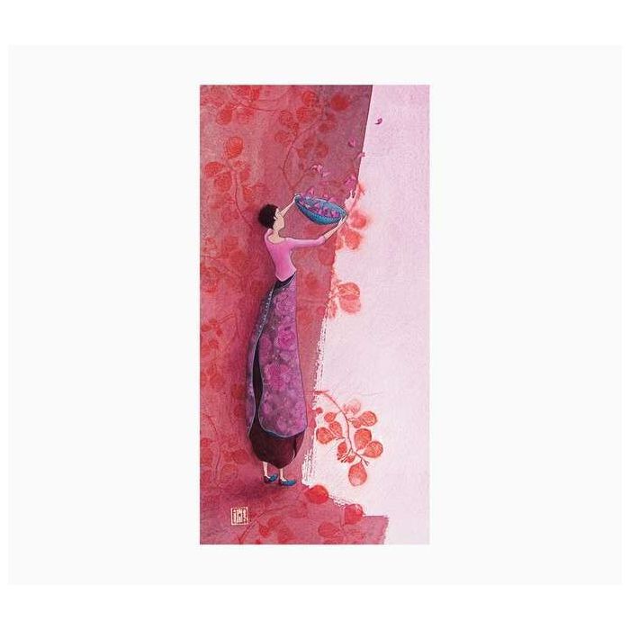 Pictura Aquarupella Gaëlle Boissonnard Tarjeta Doble 10.5x21cm - Acabado en Barniz de Relieve UV Grueso - Laminado Mate de Tacto Suave - Papel con Certificacion FSC