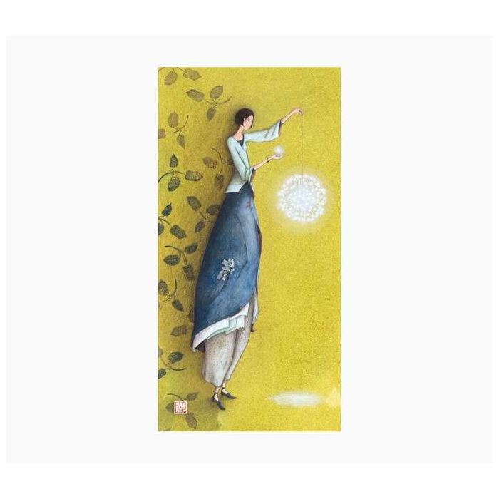 Pictura Aquarupella Gaëlle Boissonnard Tarjeta Doble 10.5x21cm - Acabado en Barniz de Relieve UV Grueso - Laminado Mate de Tacto Suave - Papel con Certificacion FSC