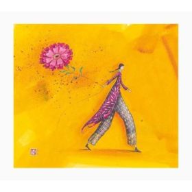 Pictura Aquarupella Gaëlle Boissonnard Tarjeta Doble 14x16cm - Acabado en Barniz de Relieve UV Grueso - Laminado Mate de Tacto Suave - Papel con Certificacion FSC