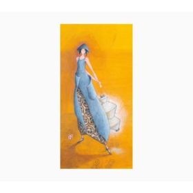 Pictura Aquarupella Gaëlle Boissonnard Tarjeta Doble 10.5x21cm - Acabado en Barniz de Relieve UV Grueso - Laminado Mate de Tacto Suave - Papel con Certificacion FSC