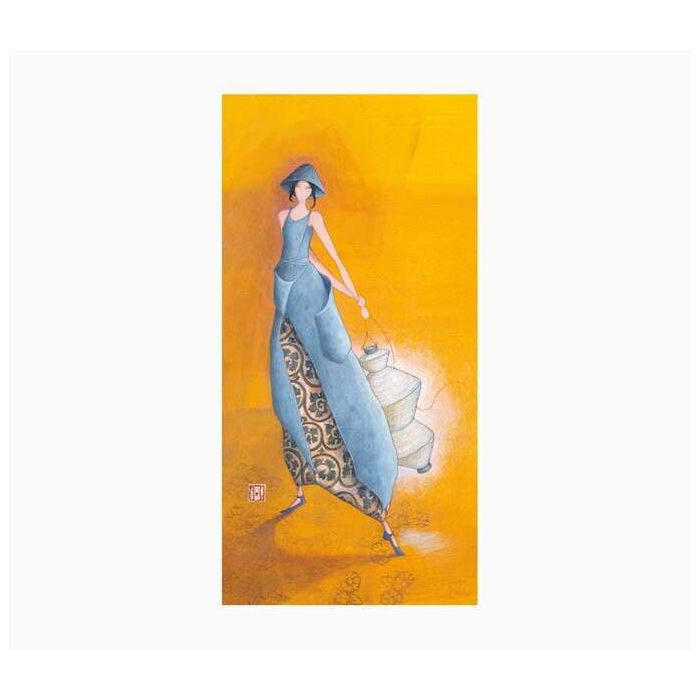 Pictura Aquarupella Gaëlle Boissonnard Tarjeta Doble 10.5x21cm - Acabado en Barniz de Relieve UV Grueso - Laminado Mate de Tacto Suave - Papel con Certificacion FSC