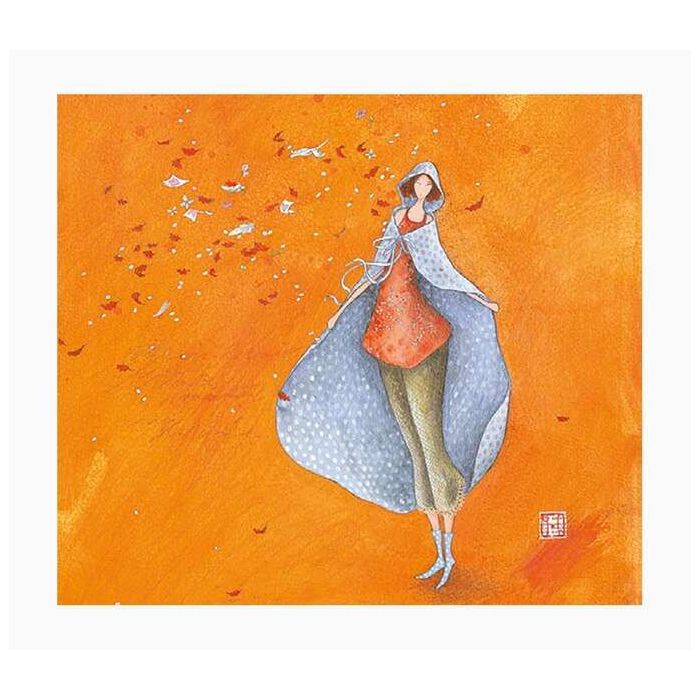 Pictura Aquarupella Gaëlle Boissonnard Tarjeta Doble 14x16cm - Acabado en Barniz de Relieve UV Grueso - Laminado Mate de Tacto Suave - Papel con Certificacion FSC