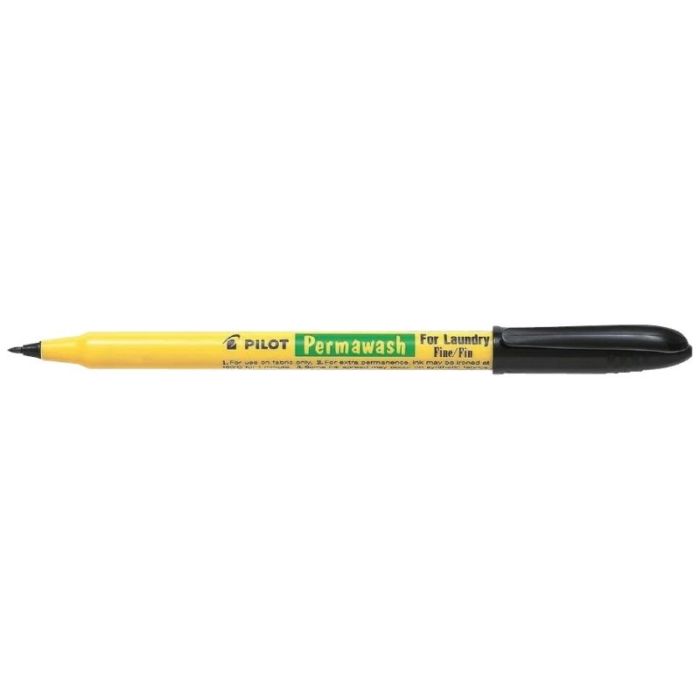 Pilot Permawash Rotulador Permanente para Textil - Punta de 2mm - Color Negro