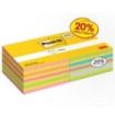 Post-It Pack de 2 Cubos de 450 Notas Adhesivas Reposicionables - Forma Cuadrada - Colores Surtidos