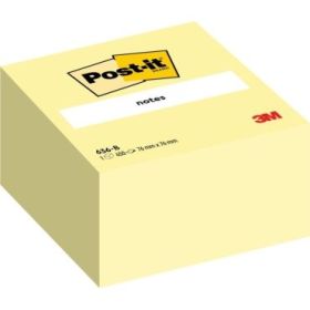 Post-It Cubo de 450 Notas Adhesivas Reposicionables - Forma Cuadrada - 76x76mm - Color Amarillo Claro