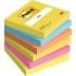 Post-It Pack de 6 Blocs de 100 Notas Adhesivas Reposicionables - Forma Cuadrada - 76x76mm - Colores Surtidos