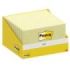 Post-It Bloc de 100 Notas Adhesivas Reposicionables - 76x127mm - Paquete de Carton - 100% PEFC - Color Amarillo Claro
