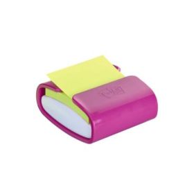 Post-It Super Sticky Dispensador Pro con 1 Bloc de 70 Z-Notas con Dispensador Adhesivas Reposicionables - Zig-Zag - Colores Varios