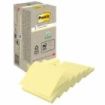 Post-It Pack de 16 Blocs de 100 Z-Notas Adhesivas Recicladas - Forma Cuadrada - 76x76mm - Color Amarillo Claro