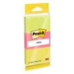 Post-It Pack de 3 Blocs de 100 Notas Adhesivas Reposicionables - Forma Rectangular - 38x51mm - Colores Surtidos