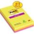 Post-It Super Sticky Pack de 3 Blocs de 75 Notas Adhesivas Reposicionables - Forma Rectangular - 101x152mm - Colores Surtidos