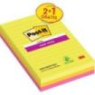 Post-It Super Sticky Pack de 3 Blocs de 75 Notas Adhesivas Reposicionables - Forma Rectangular - 101x152mm - Colores Surtidos