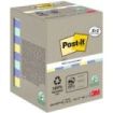 Post-It Pack de 10 Blocs de 100 Notas Adhesivas Recicladas - Forma Cuadrada - 76x76mm - Colores Surtidos