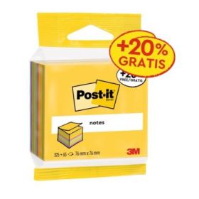 Post-It Cubo de 390 Notas Adhesivas Reposicionables - Forma Cuadrada - 76x76mm - Colores Surtidos