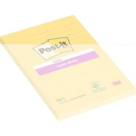 Post-It Super Sticky Pack de 6 Blocs de 75 Notas Adhesivas Reposicionables - Forma Rectangular - 101x152mm - Color Amarillo Claro