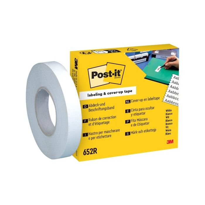 Post-It Recambio de Rollo de Cinta Adhesiva para Escribir - 18m x 8mm - Color Blanco