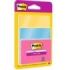 Post-It Super Sticky Pack de 3 Blocs de 45 Notas Adhesivas Reposicionables - Forma - Colores Surtidos