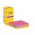 Post-It Super Sticky Pack de 16 Blocs de 90 Notas Adhesivas Reposicionables - 76x76mm - 100% PEFC - Colores Surtidos