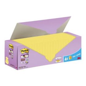 Post-It Super Sticky Pack de 24 Blocs con 90 Z-Notas Adhesivas Reposicionables - 76x76mm - Promocion 20 Blocs + 4 Gratis - Color Amarillo Claro